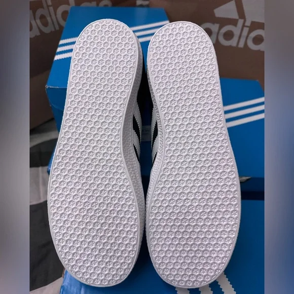 adidas Originals Black and White Gazelle Shoes - Picture 8 of 10